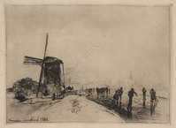 KG 09142
<br/>
Schaatsenrijders op een vaart bij Maassluis
<br/>
<em>Jongkind, Johan Barthold (1819-1891)</em>